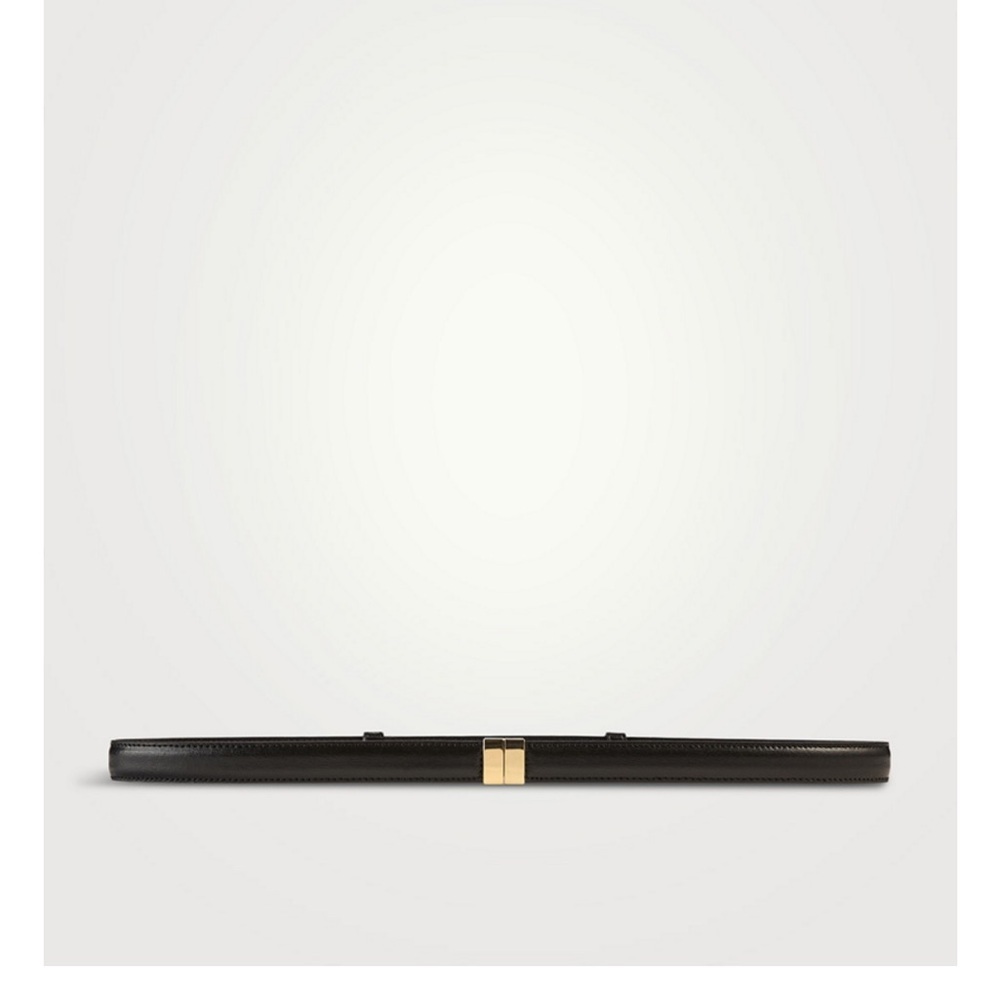 BNIB - Toteme Black Slide Clasp Leather Belt (31”)
